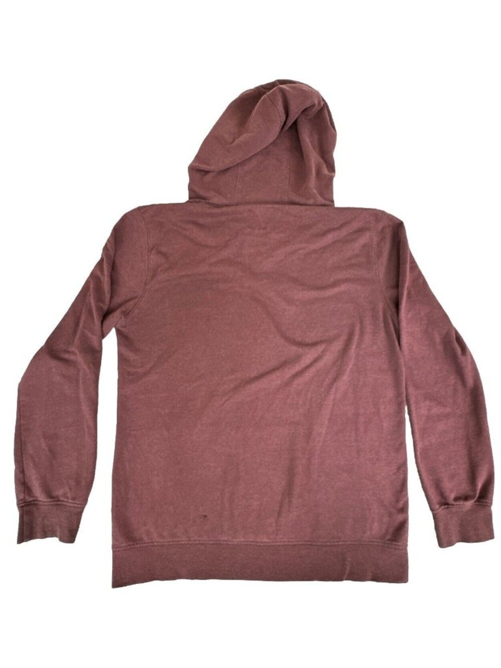 Dravus Mens L Burgundy Pullover Hoodie W/Buttons & Front Pocket Comfort Casual - Picture 4 of 11